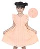Hola Bonita Flutter Sleeves Frock - Peach
