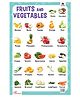 Pegasus Fruits & Vegetables Thick Laminated Preschool Chart - English