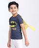 Babyhug  Half Sleeves Tee With Cape Batman Print - Navy