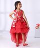 Mark & Mia Sleeveless High Low Embellished Frock - Red