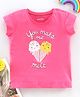 Fox Baby Half Sleeves Tee Ice Cream Print - Pink
