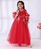Mark & Mia Cold Shoulder Dress Floral Patch - Red