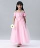 Mark & Mia Cold Shoulder Dress Floral Embellishment - Pink
