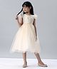 Mark & Mia Flutter Sleeves Frock Floral Embroidery - Cream