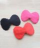 Pretty Ponytails Set Of 3 Bow Hair Clips - Multi Color