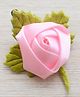 Pretty Ponytails Satin Rose Flower Hair Clip - Pink