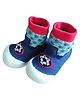 U-grow Anti-Skid Soft Socks Shoes Football Design  - Multicolour
