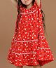 Hola Bonita Half Sleeves Floral Frock - Red