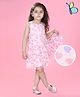 Hola Bonita Sleeveless Frock Hearts Print - Pink