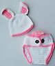 Woonie Bunny Design Cap With Bloomers - White