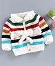 USHA ENTERPRISES Full Sleeves Striped Sweater - White