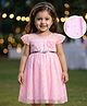 Hola Bonita Half Sleeves Frock Polka Dot Print - Pink