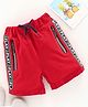 Play by Little Kangaroos Shorts With Drawstring Text Print - Red