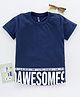 Play by Little Kangaroos Half Sleeves Tee Awesome Print - Navy Blue