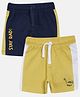 3PIN Pack Of 2 Color Block Shorts - Multicolor