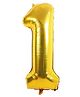 Party Anthem 1 Number Birthday Foil Balloon - Golden