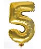 Party Anthem 5 Number Birthday Foil Balloon - Golden