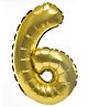 Party Anthem 6 Number Birthday Foil Balloon - Golden