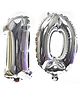 Party Anthem 10 Number Birthday Foil Balloon - Silver