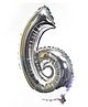 Party Anthem 6 Number Birthday Foil Balloon - Silver