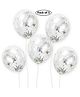 Party Anthem Confetti Balloon Set Silver - Pack Of 5