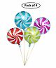 Party Anthem Candy Foil Balloons Multicolor - Pack of 4