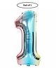 Party Anthem Giant 1 Number Birthday Foil Balloon Gradient Multicolor