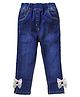 Play by Little Kangaroos Denim Capri Bow Appliques - Blue