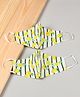 FROGGY Pack Of 2 Reusable Lemon Print Masks - Green & Yellow
