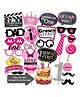 Syga First Birthday Photo Booth Props Pink - Pack Of 26