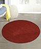 Saralhome Round Polypropylene Floor Mat  Maroon. 90cm x 90cm