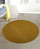Saralhome Round Polypropylene Floor Mat  Yellow. 90cm x 90cm