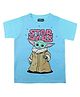 Disney By Crossroads Half Sleeves Star Wars Graphic Print T-Shirt - Sky Blue
