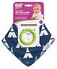 Beebaby Super Soft Bandana Bib with Snap On Teether - Dark Blue