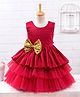 Twetoons Sleeveless Layered Frock - Fuchsia