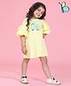 Hola Bonita Ruffle Sleeves Frock - Yellow