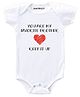 KNITROOT Short Sleeves Favorite Brother Printed Onesie - White
