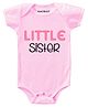 KNITROOT Short Sleeves Little Sister Print Onesie  - Pink