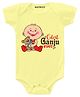 KNITROOT Short Sleeves Cutest Ganju Print Onesie - Yellow