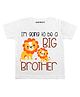 KNITROOT Half Sleeves Big Brother Printed Tee - White