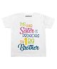 KNITROOT Half Sleeves Big Brother Print Tee - White