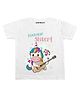 KNITROOT Rockstar Sister Print Half Sleeves Tee - White