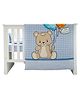 Infantso Premium Crib Bedding Set Teddy Bear Print Large Pack of 8 - Blue