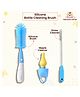 Infantso 3-in-1 Silicone Bottle Cleaning Brush: Deep Clean Baby Bottle, Nipples, and Straws - Blue