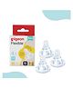 Pigeon Peristaltic Medium Size Nipple Pack of 3 - White