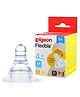 Pigeon Flexible  Peristaltic Slim Neck Nipple Medium - 1 Piece