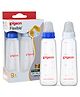 Pigeon Peristaltic Feeding Bottle Nipple Size Large Pack of 2 Blue White - 240 ml each