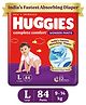 Huggies Complete Comfort Wonder Pants, India's Fastest Absorbing Diaper | L Size, 84 Diapers