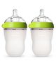Comotomo Silicone Feeding Bottle Green Pack of 2 - 250 ml