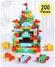 Babyhug Premium 200 Pcs Big Size Colorful Blocks| Toys Building and Construction Interlocking Jumbo Blocks with Big Building Storage Deluxe Bag| Educational and Learning Toy for Children| BIS Certified| Non-Toxic